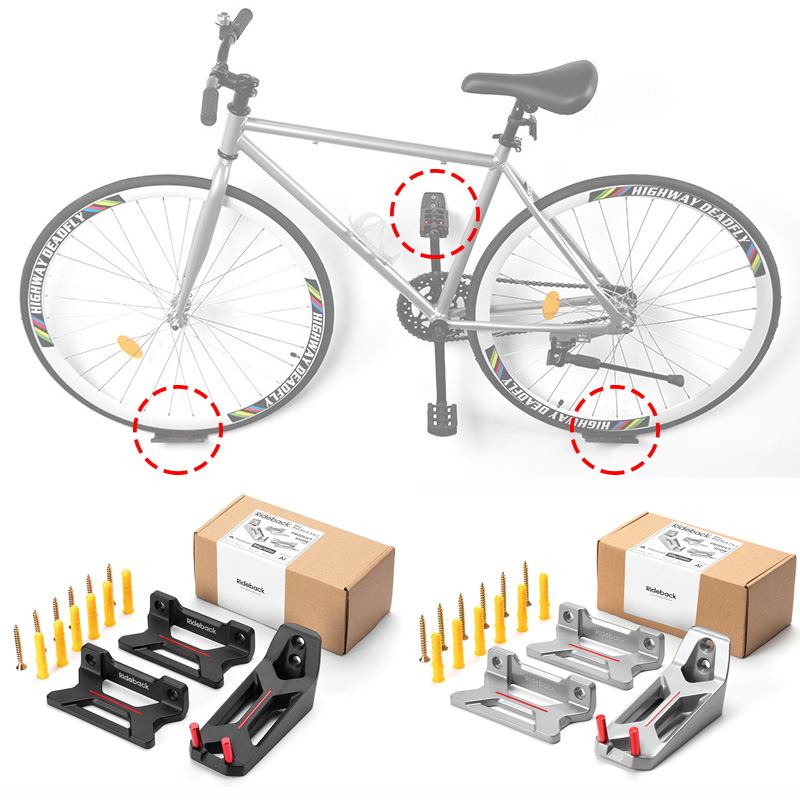 Cycling Gear Wall Hanger - 3 Pezzi Gancio per Bicicletta, Supporto
