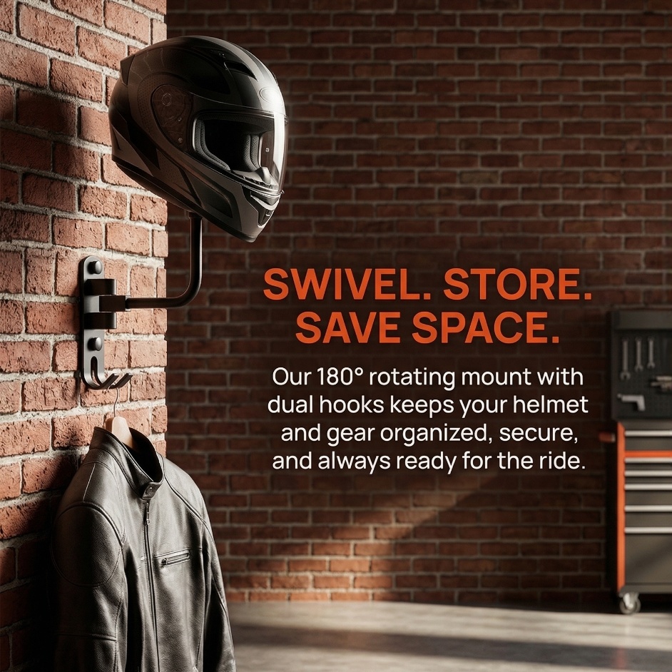 Cycling Gear Wall Hanger - Supporto per Casco in Lega di
