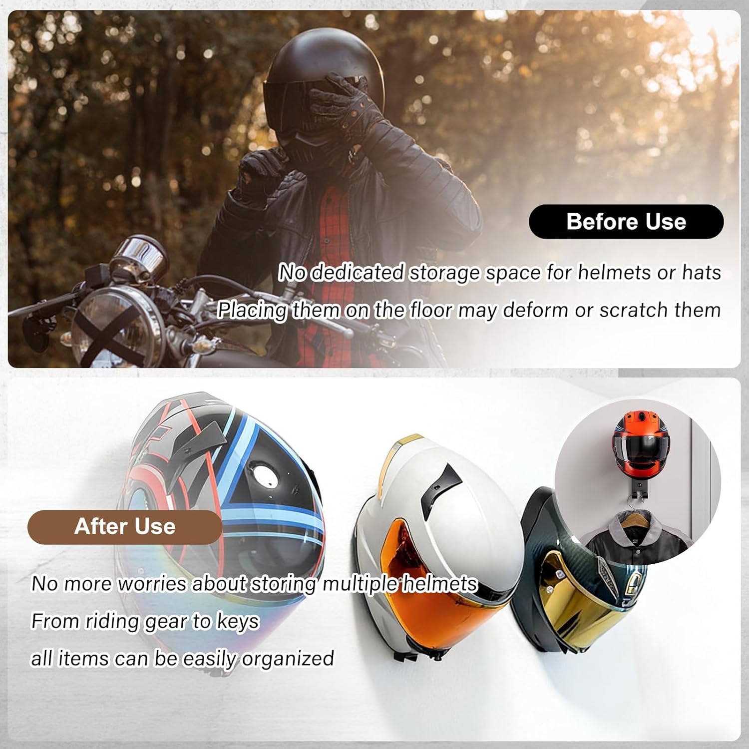 Supporto da Parete per Casco d - Cycling Gear Wall Hanger recensione e prezzo